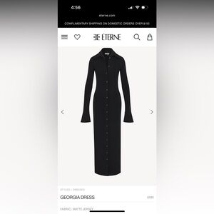 Eterne Midnight Black Georgia Gown - wore once size small - super cute